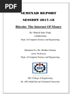 Bitcoin: The Internet of Money Seminar Report