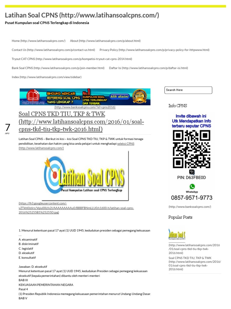 Soal Matematika Cpns Yang Sering Muncul Komun Id Qwerty