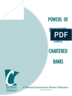 Powers of Minnesota State Chartered Banks: A Financial Examinations Division Publication