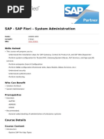 Sap Fiori System Administration