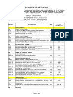 Plantilla de Metrado Techo Parabolico