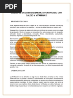 Fortificacion Del Jugo de Naranja