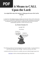What It Means to Call Upon the Name of the Lord - Robert Breaker