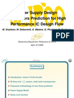 Power Supply Design Parameters Prediction For High Performance IC Design Flow