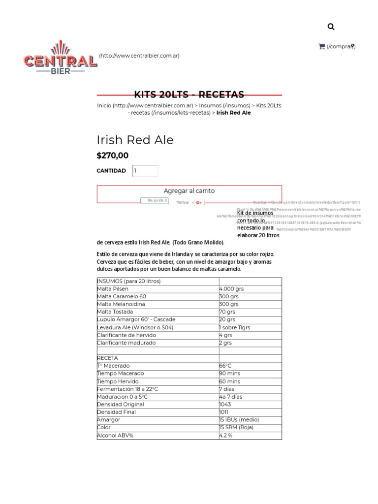 Irish Red Ale | PDF | Cerveza | Bebidas a base de malta