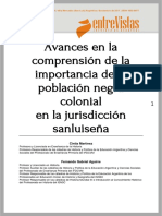 Avances en La Comprensión de La Importancia de La Población Negra Colonial