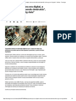 _Despreparada para era digital, a democracia está sendo destruída_, afirma guru do _big data_ - Notícias - Tecnologia.pdf