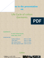 Well Come To The Presentation On: Life Cycle of Cotton Garments