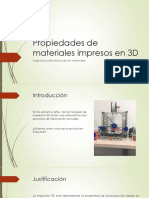 Propiedades de Materiales Impresos en Impresoras 3D