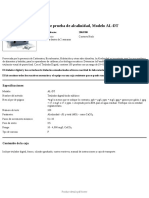 Kit Prueba Alcalinidad Hach - Ficha Técnica