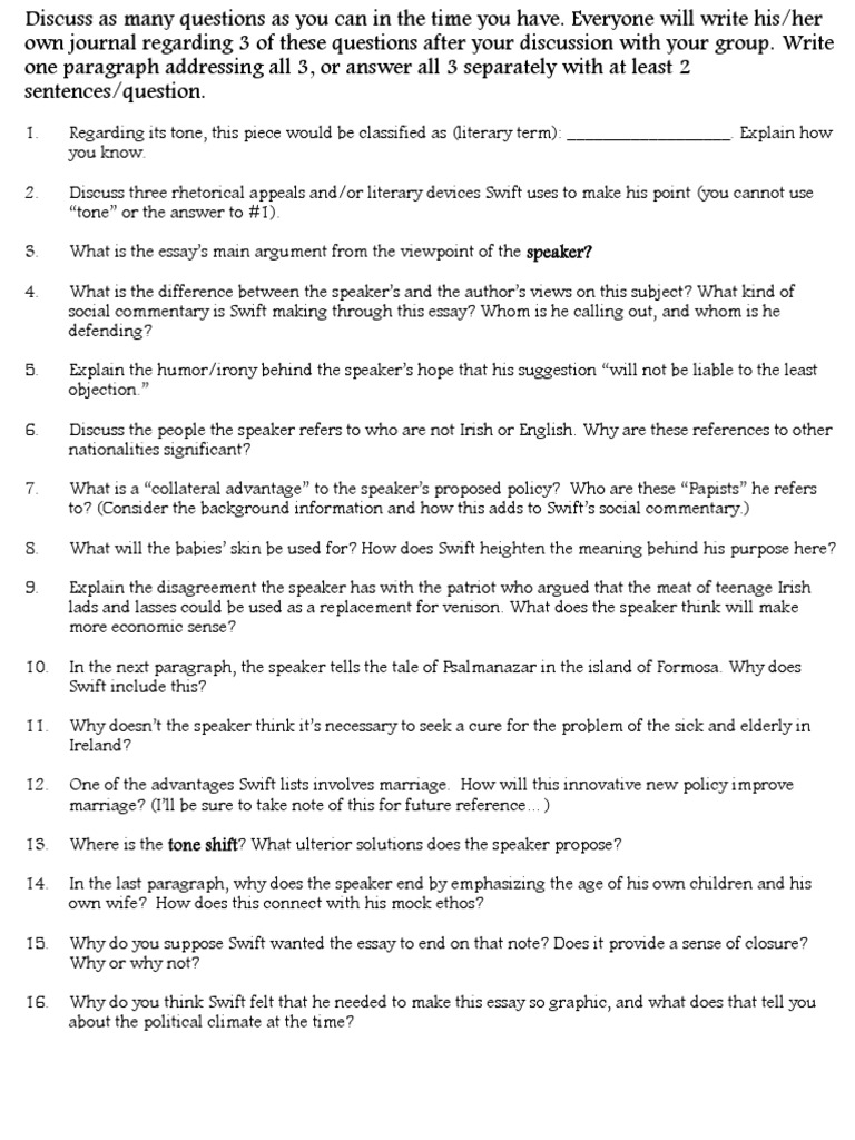 Create your own modest proposal examples image