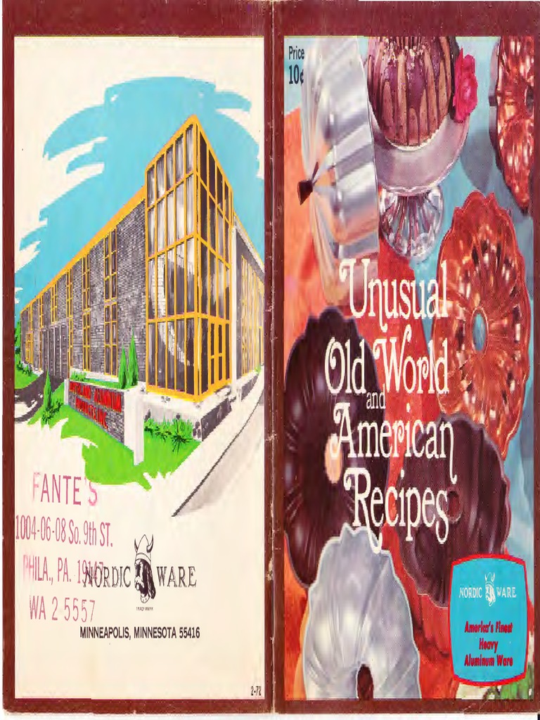 Nordic Ware Unusual Old World and American Recipes 1972 | PDF