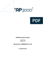 SAP2000 Analysis Report Quiza - Sac Model Name: ARMADURA 01.sdb