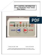 A.O.smith Intellli Vent Control Information When Used On Gas Residential, Power Vented Water H