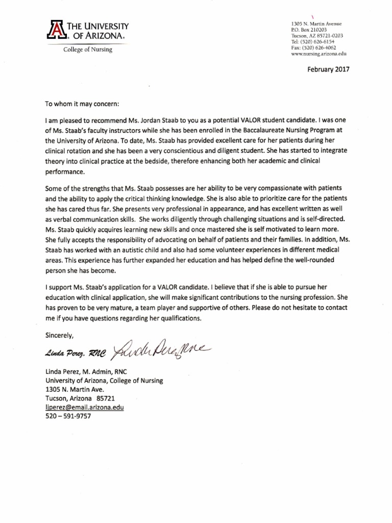 Perez Letter of Recommendation | PDF | Nursing | Change
