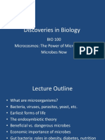 Discoveries in Biology: BIO 100 Microcosmos: The Power of Microorganisms Microbes Now