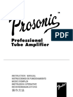 Fender Prosonic Amp Manual