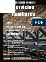 Servicios Auxiliares - Desarrollo de Minas Subterranea y Superficial