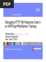 Debugging HTTP 500 Response Code in An IHS - Plugin - WebSphere Topology