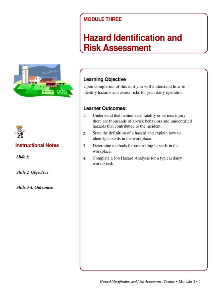 Mod 3 HazardIDInstructorNotes PDF | PDF | Occupational Safety And ...