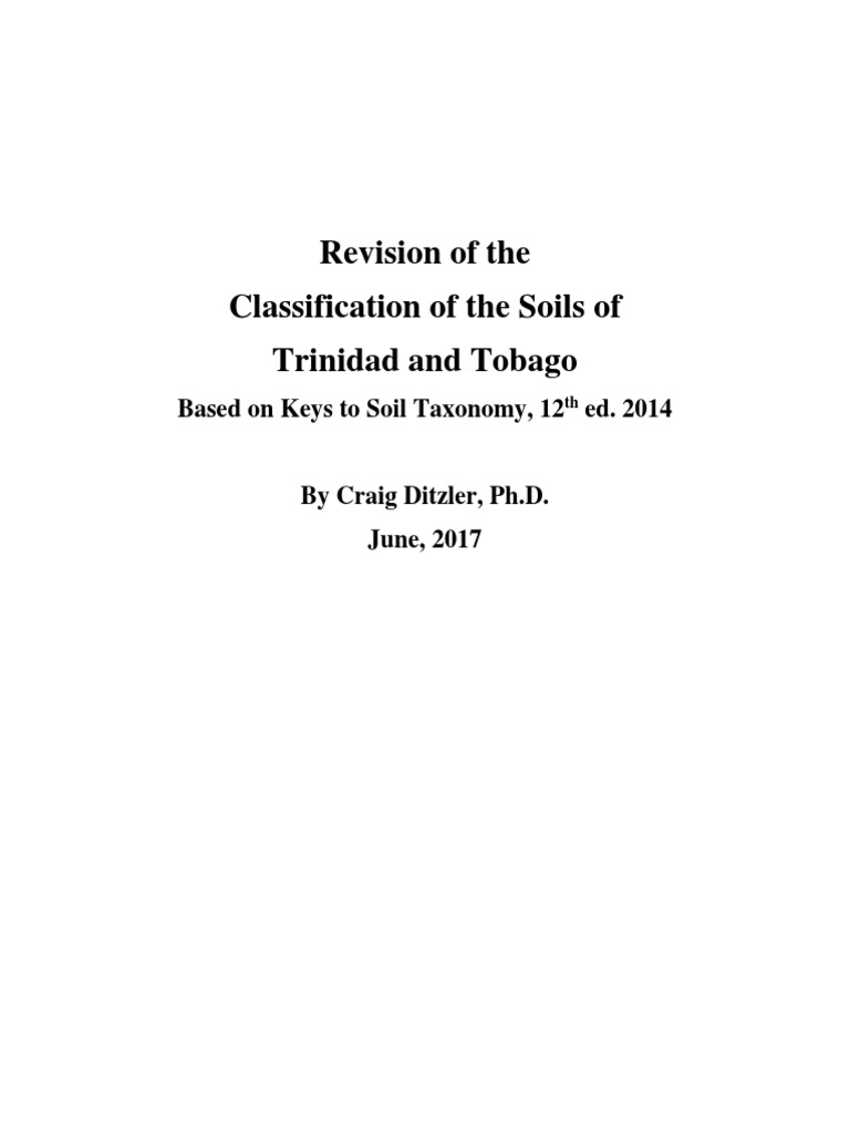 Soil Classification2 USDA Soil Taxonomy UpgradeTrinidad and Tobago