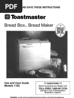 Toastmaster Breadbox Model 1195