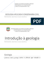 Geologia - Aula 2 - Introdução a Geologia