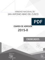 Examen 2015-II Unsaac Cusco