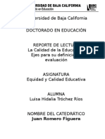 Reporte de Lectura Calidad de La Educación(1)
