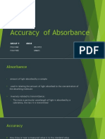 Accuracy of Absorbance