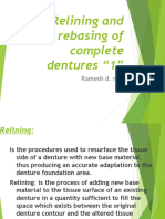 Relining and Rebasing Complete Dentures