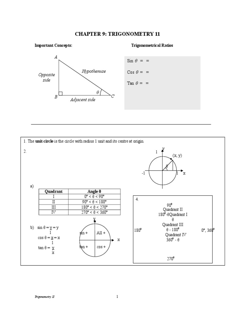 Trigonometry for Students | PDF | Sine | Trigonometric Functions