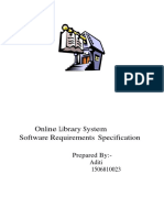 Online Library System Software Requirements Specification: Prepared By:-Aditi 1506810023