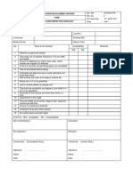 Wall Tiling Inspection Checklist