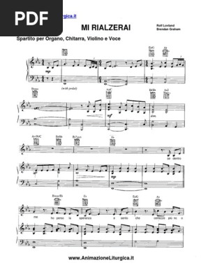 Mi Rialzerai Spartito Per Organo Chitarra Violino E Voce Pdf Pdf