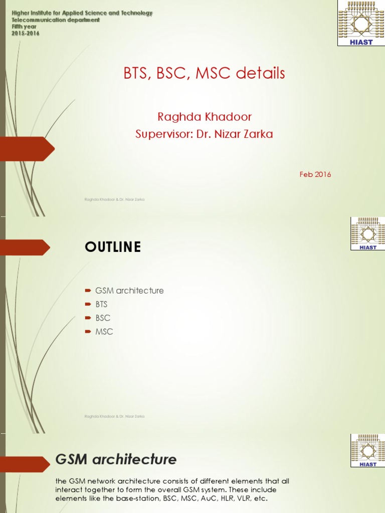 Bts Bsc Msc Details Radio Technology Computer Networking