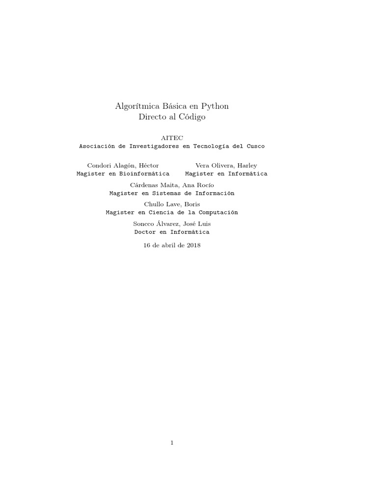 Algoritmos y Estructuras en Python | PDF | Algoritmos | Python ...
