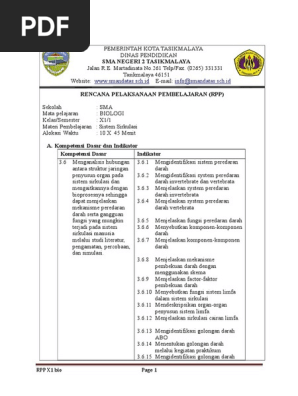 11 Rpp Sistem Peredaran Darah 1