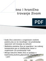 Akutno I Hronično Trovanje Živom