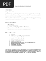 Civil Procedure Notes Compiled: 1. Major Divisions in Law