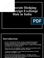 Corporate Hedging For Foreign Exchange Risk in India