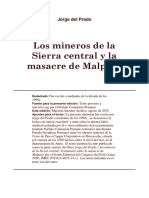 Los Mineros de La Sierra Central y La Masacre de Malpaso, Jorge Del Prado