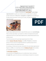 Definición Depsicología Experimental