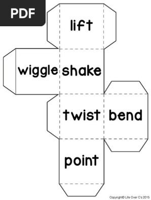 Body Action Dice Printable