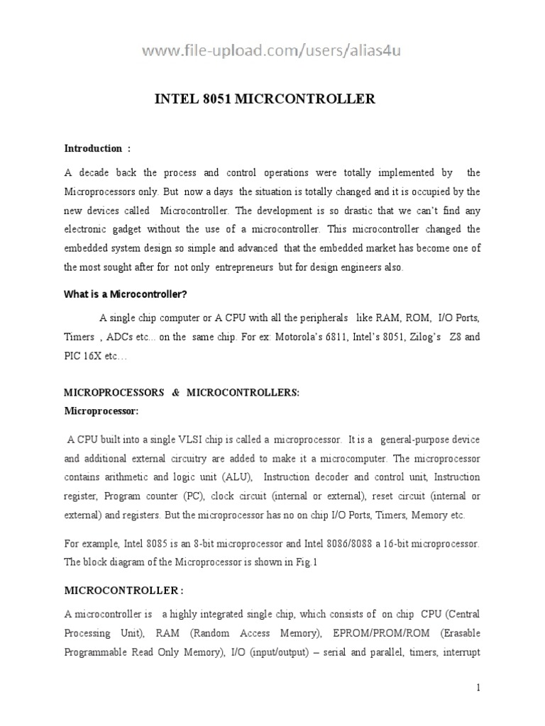 MIcrocontroller 8051 Theory and Interfacing PDF | PDF | Microcontroller ...