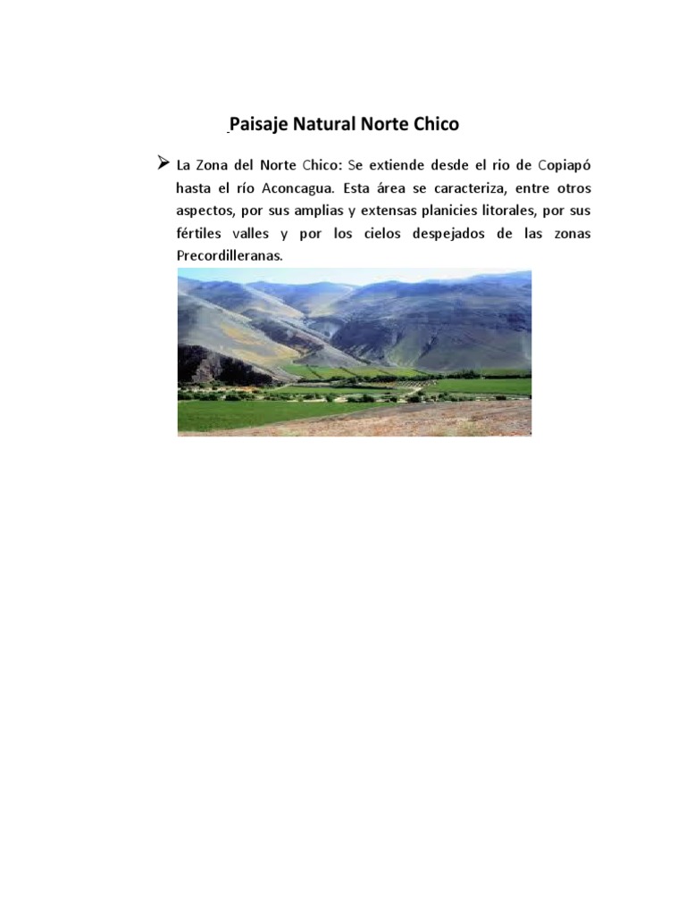 Características del Norte Chico de Chile | PDF | Desierto | Andes