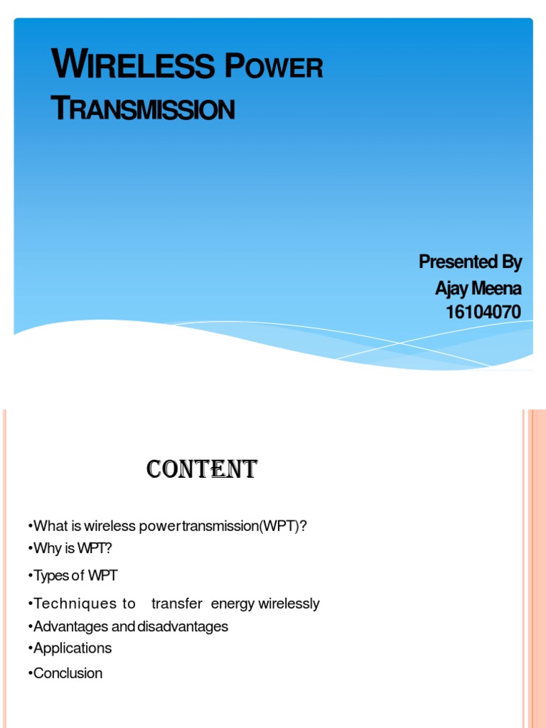 Overview of Wireless Power Transmission | PDF | Inductor | Magnetism