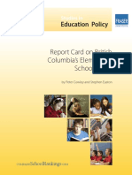 Report Card On British Columbia Elementary Schools 2018