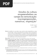 Estudos Da Cultura Empreendedora No Campo Da Comunicação