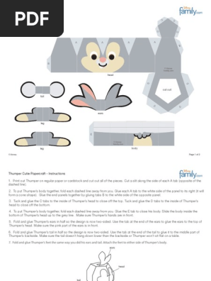 Thumper Cutie Papercraft Printable 0210